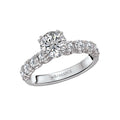 Bandora 14K White Gold 8-Stone Semi-Mount Lab Grown Diamond Engagement Ring