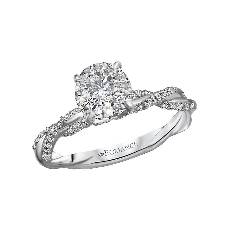 Bandora 14K White Gold Diamond Semi-Mount Ring - Orbelle Collection