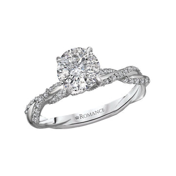 Bandora 14K White Gold Diamond Semi-Mount Ring - Orbelle Collection