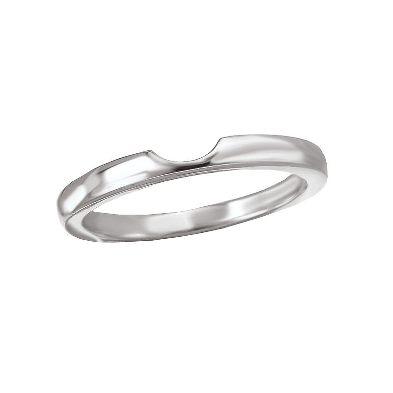 Orbelle 14K White Gold Curved Matching Wedding Band