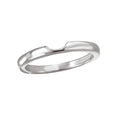 Orbelle 14K White Gold Curved Matching Wedding Band