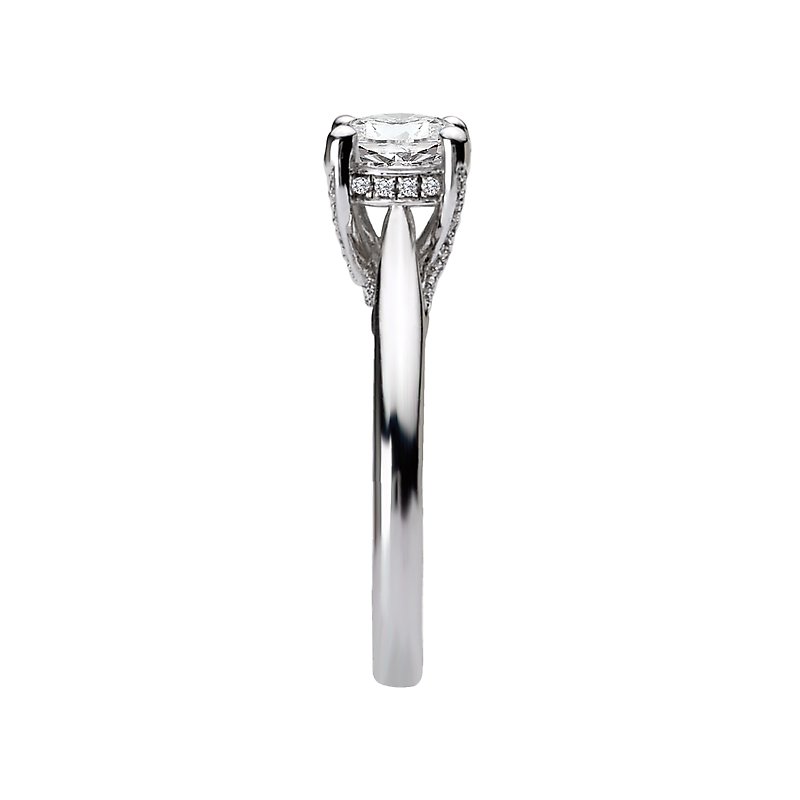 Orbelle Solitaire Semi-Mount Lab Grown Diamond Ring in 14K White Gold