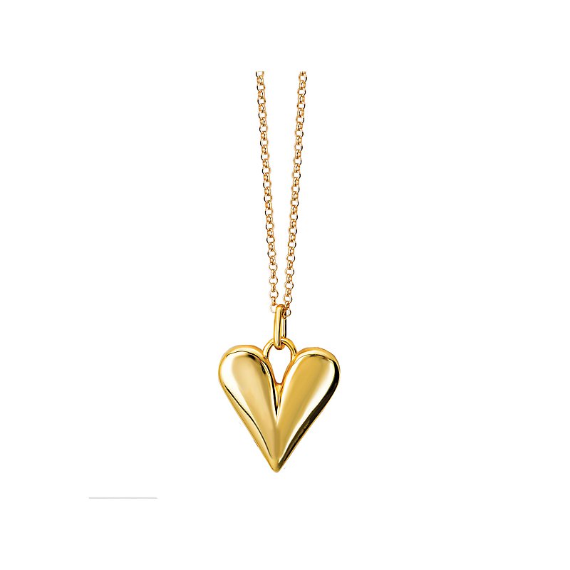 Chic Luxora 14K Yellow Gold Heart Pendant