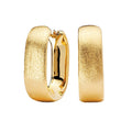 Luxora 14K Yellow Gold Italian Oval Fashion Hoop Earrings
