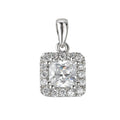 Aurenza Classics Halo Diamond Pendant in 14K White Gold