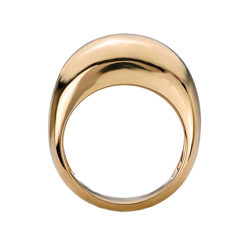 Luxora 14K Yellow Gold Dome Fashion Ring - Size 6