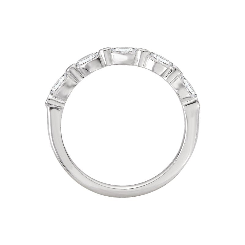 Orbelle Marquise Diamond Wedding Band in 14K White Gold