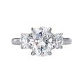 Orbelle Custom 3-Stone Oval Lab Grown Diamond Semi-Mount Ring