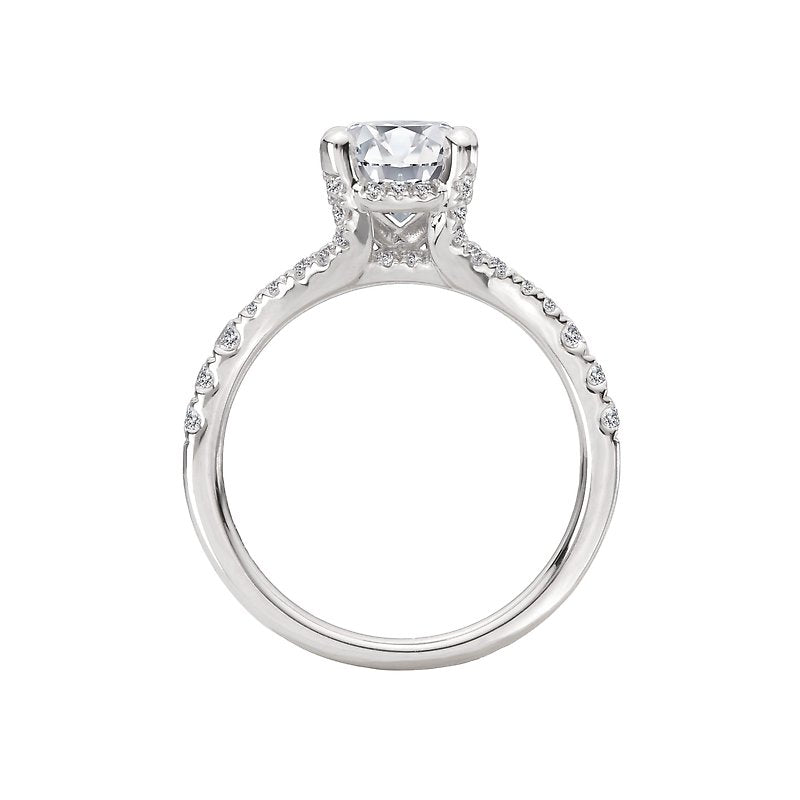 Orbelle Split Shank Diamond Engagement Ring | 14K White Gold