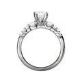 Bandora 14K White Gold Oval Lab Grown Diamond Semi-Mount Engagement Ring