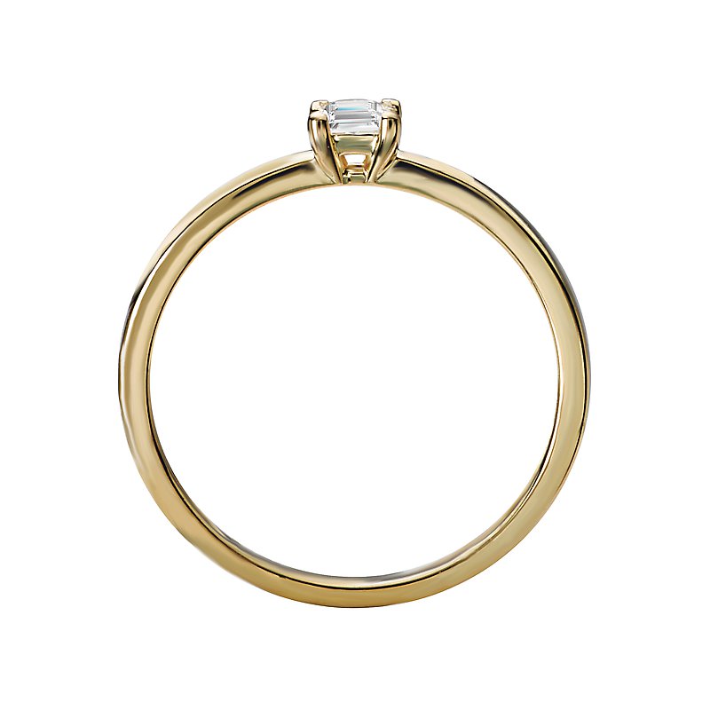Luxora 14K Yellow Gold Princess Cut Diamond Fashion Ring