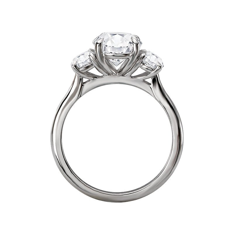 Orbelle Custom 3-Stone Oval Lab Grown Diamond Semi-Mount Ring