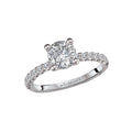 Orbelle Hidden Halo Diamond Engagement Ring | 14K White Gold Semi-Mount