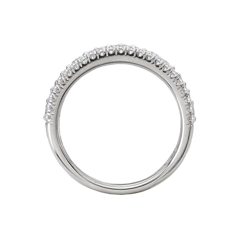 Luxora 14K White Gold Four Row Diamond Fashion Ring 2ctw Size 7