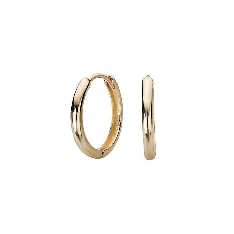 Chic 14K Yellow Gold Luxora Essential Hoop Earrings