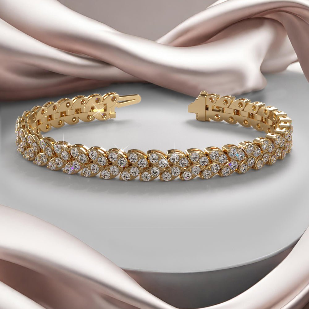 Marquise Illusion Diamond Tennis Bracelet Lab - Grown Diamond with 8.16 ct.(finished) 2.5mm - Luxury Time NYC