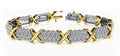 Stylized X Triple Row Diamond Bracelet with 4.00 ct.(finished) 1.7mm - Luxury Time NYC