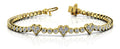 Three Hearts Of Love Diamond Bracelet with 2.11 ct.(finished) 2mm - Luxury Time NYC