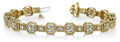 Vintage Quad Square Diamond Bracelet with 5.04 ct.(finished) 2.6mm, 3.3mm - Luxury Time NYC