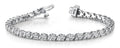 Wavy Hood Link Diamond Tennis Bracelet with 7.00 ct.(finished) 4.2mm - Luxury Time NYC